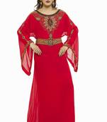 Red Eid Kaftan Dress Moroccan Kaftan Dress