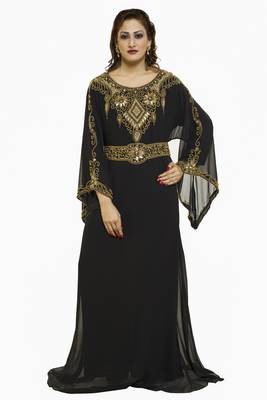Black Buy This Moroccan Jalabviya Takhita Var For Women Gown Dress 1