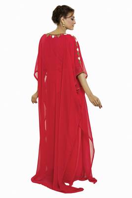 Red New Hand Embroidery Work By Al Mehraan Fashion For Women Gown 2