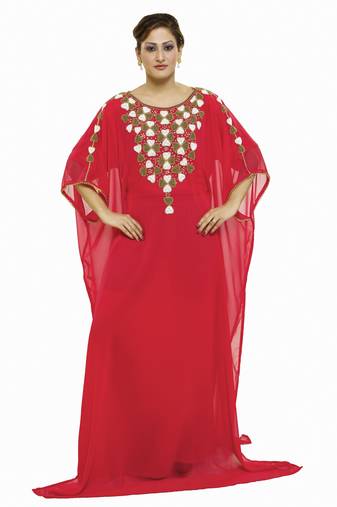 Red New Hand Embroidery Work By Al Mehraan Fashion For Women Gown