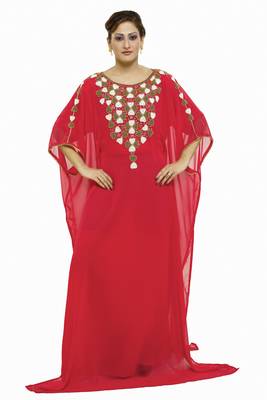 Red New Hand Embroidery Work By Al Mehraan Fashion For Women Gown 1