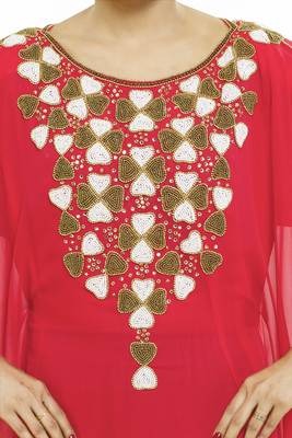 Red New Hand Embroidery Work By Al Mehraan Fashion For Women Gown 3