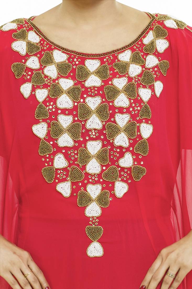 Red New Hand Embroidery Work By Al Mehraan Fashion For Women Gown