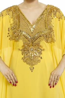 Yellow Buy This Moroccan Jalabviya Takhita Var For Women Gown Dress 3