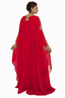 Red Ethinc Women Arabic Elegant Lowest For Daily Use Kaftan 2
