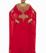 Red Ethinc Women Arabic Elegant Lowest For Daily Use Kaftan