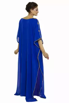 Royal blue Morocan Arabic Islamic Kaftan Dress