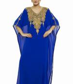 Royal blue Morocan Arabic Islamic Kaftan Dress