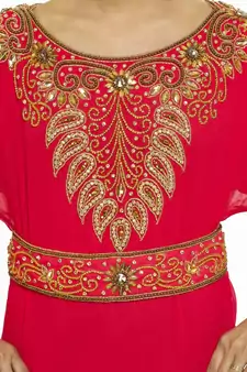 Pink Eid Kaftan Dress Moroccan Kaftan Dress