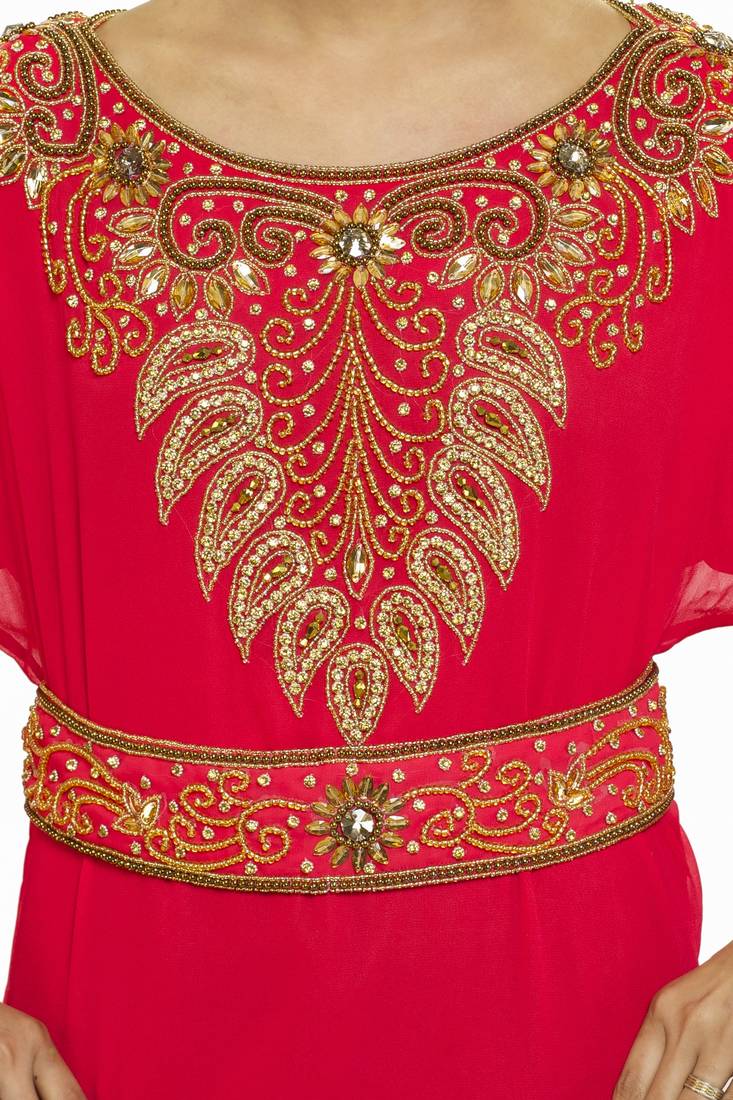 Pink Eid Kaftan Dress Moroccan Kaftan Dress