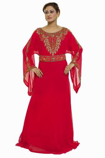Pink Eid Kaftan Dress Moroccan Kaftan Dress