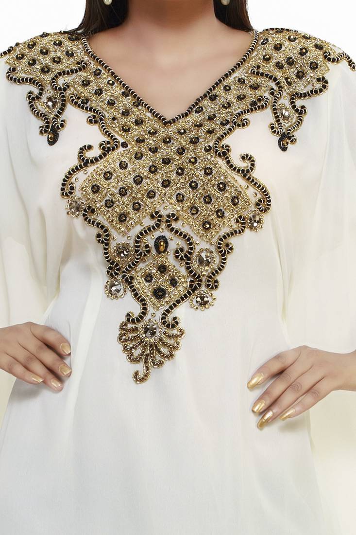 Off White Buy This Moroccan Jalabviya Takhita Var For Women Gown Dress