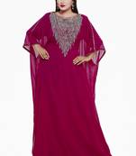Dark Rani Modern Islamic Arabic Kaftan Dress For Weddin Gown Party Wear Dress