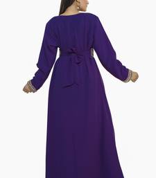 Purple New Moroccan Arabic Islamic Party Wear Party Dress For Women