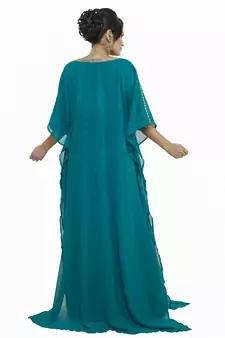 Sea Green Eid Kaftan Dress Moroccan Kaftan Dress