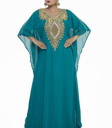 Sea Green Eid Kaftan Dress Moroccan Kaftan Dress