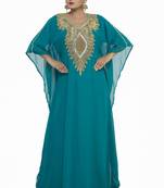 Sea Green Eid Kaftan Dress Moroccan Kaftan Dress
