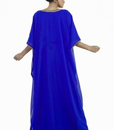 Royal blue New Hand Embroidery Work By Al Mehraan Fashion For Women Gown