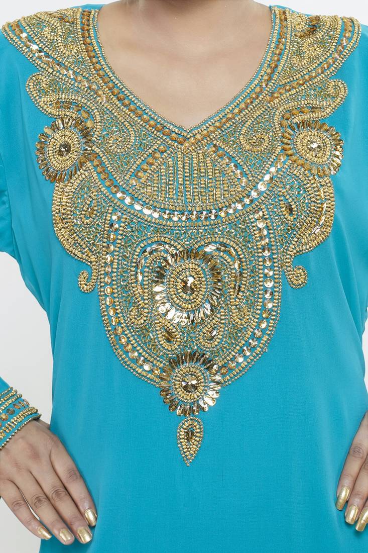 Phirozy Gandura Moroccan Arabic Traditional Party Thobe Kaftan