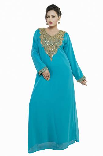 Phirozy Gandura Moroccan Arabic Traditional Party Thobe Kaftan