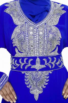 Royal blue Eid Kaftan Dress Moroccan Kaftan Dress 3