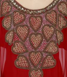 Red  Moroccan Kaftan Islamic Moroccan Jalabiya Dress