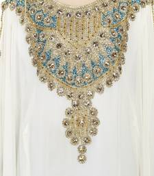 Off white Gandura Moroccan Arabic Traditional Party Thobe Kaftan