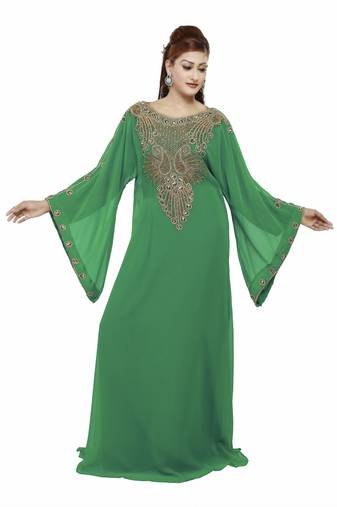 Green Buy This Moroccan Jalabviya Takhita Var For Women Gown Dress