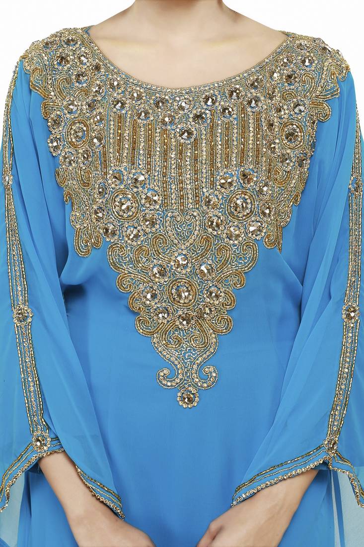 Phirozy New Modern Moroccan Arabic Eid Kaftan Dress For Women Gown