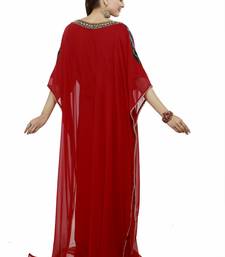 Red Morocan Arabic Islamic Kaftan Dress