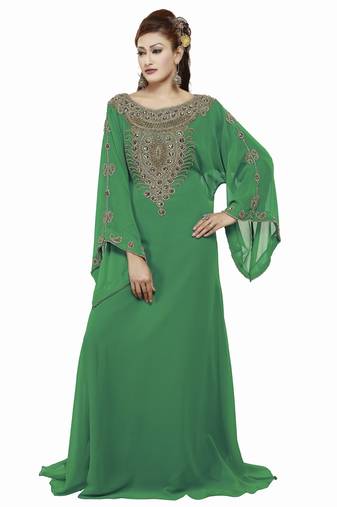 Green Eid Kaftan Dress Moroccan Kaftan Dress