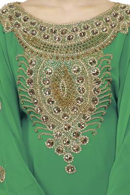 Green Eid Kaftan Dress Moroccan Kaftan Dress 3