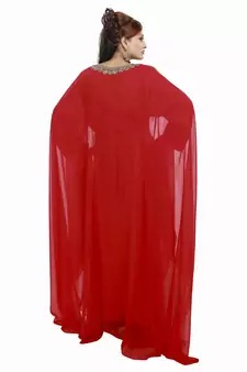 Red  Moroccan Kaftan Islamic Moroccan Jalabiya Dress
