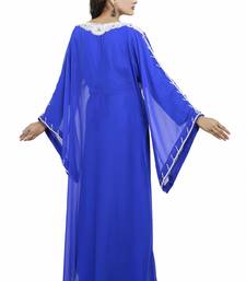 Royal blue Royal  Moroccan Beautiful Zari Work Jilbab Jalabiya Kaftan Dress