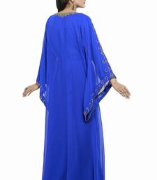 Royal blue New Hand Embroidery Work By Al Mehraan Fashion For Women Gown