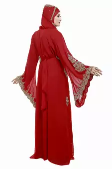 Red Eid Kaftan Dress Moroccan Kaftan Dress
