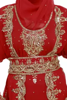 Red Eid Kaftan Dress Moroccan Kaftan Dress