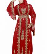 Red Eid Kaftan Dress Moroccan Kaftan Dress