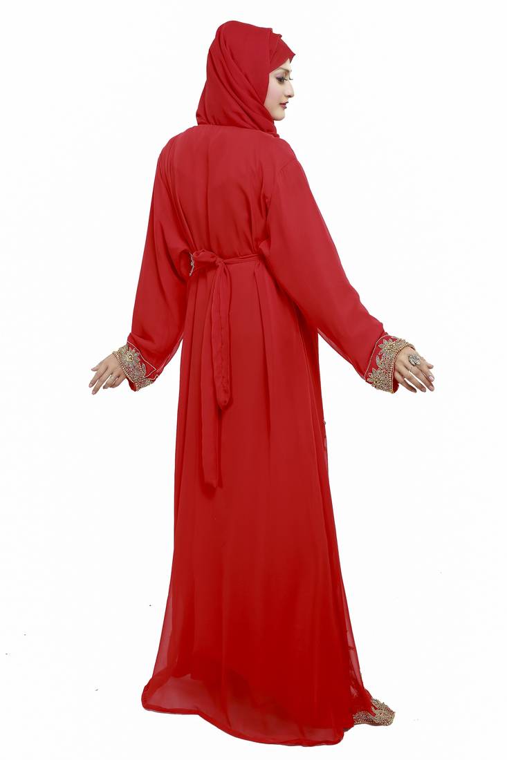 Red Eid Kaftan Dress Moroccan Kaftan Dress