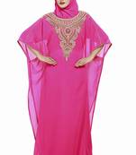 Pink  Moroccan Kaftan Islamic Moroccan Jalabiya Dress