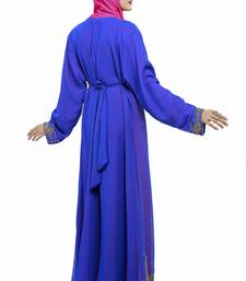 Inner Pink Jcket Royal  Blue New Moroccan Arabic Islamic Party Wear Party Dress For Women