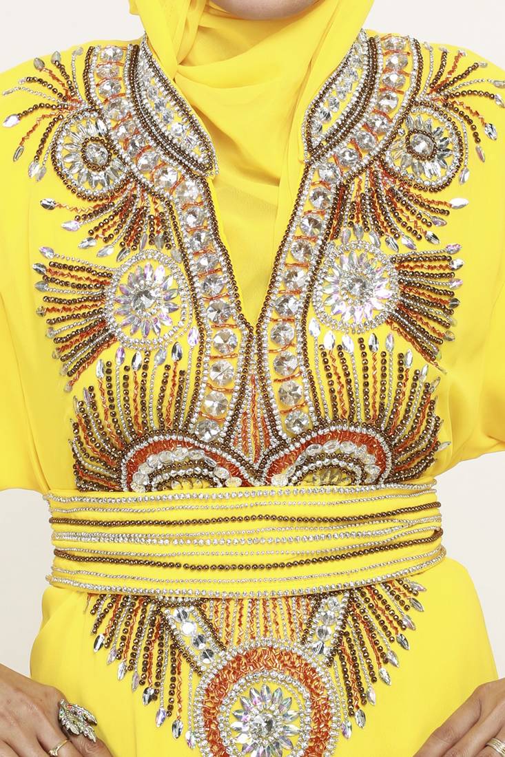 Yellow Get This Modern Kaftan At Ramadan Arabic Kaftan Dres