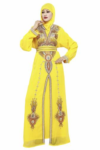 Yellow Get This Modern Kaftan At Ramadan Arabic Kaftan Dres
