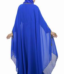 Royal blue Gandura Moroccan Arabic Traditional Party Thobe Kaftan