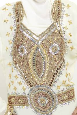 Off White Buy This Moroccan Jalabviya Takhita Var For Women Gown Dress 3
