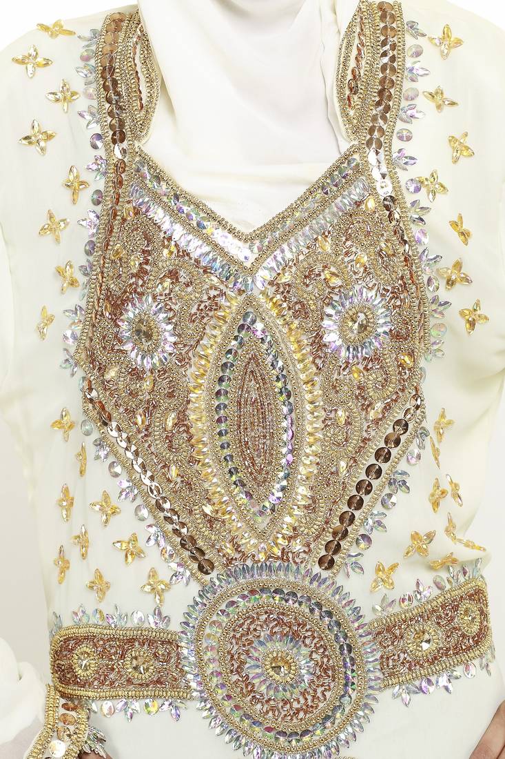 Off White Buy This Moroccan Jalabviya Takhita Var For Women Gown Dress