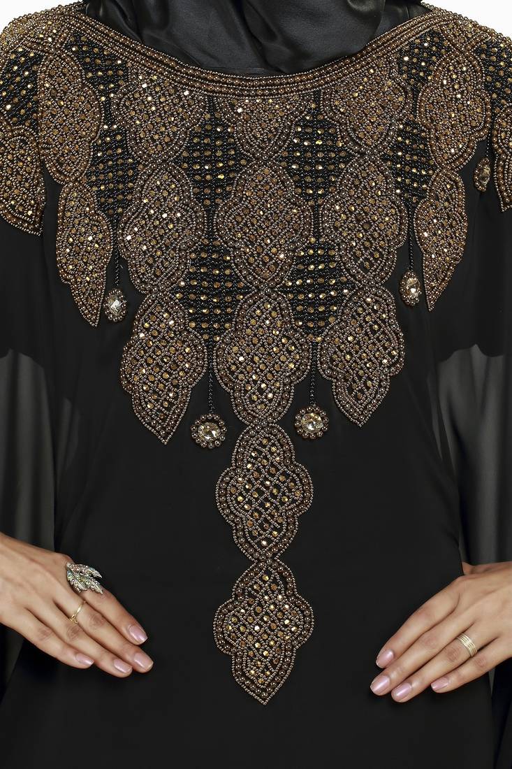 Black Eid Kaftan Dress Moroccan Kaftan Dress