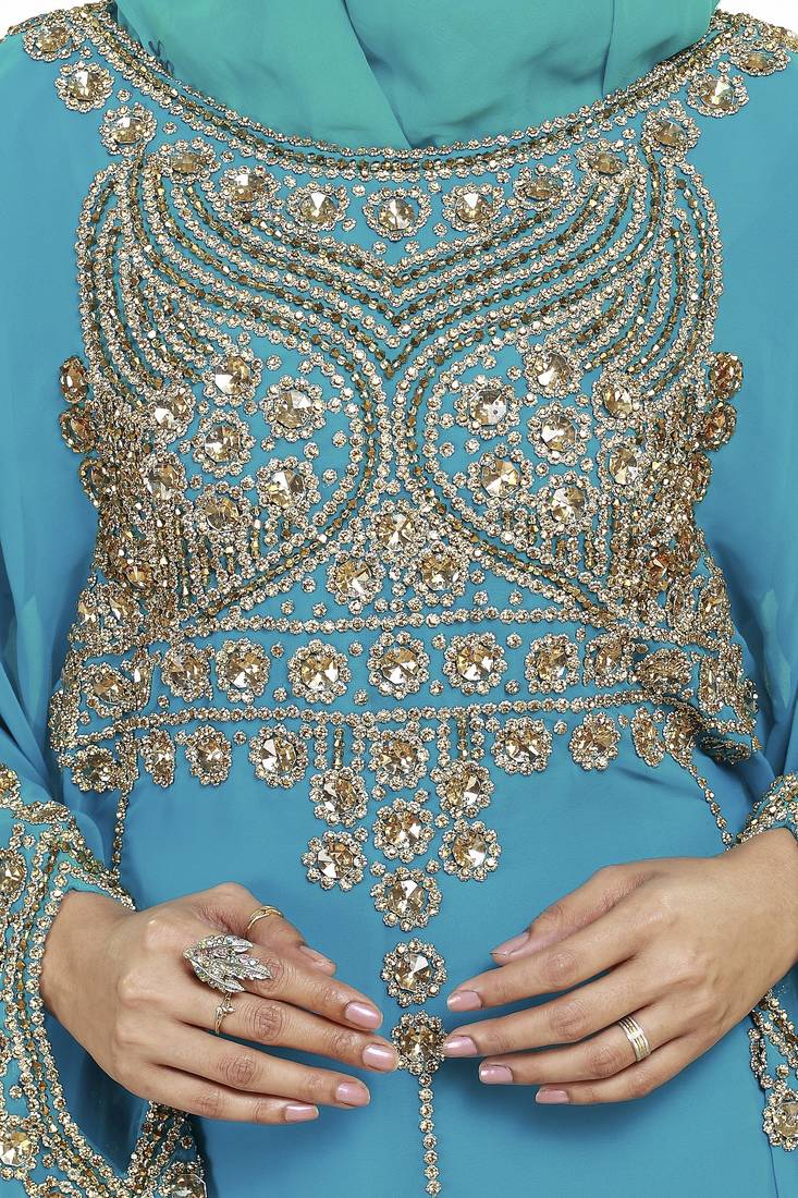 Phirozy Modern Islamic Arabic Kaftan Dress For Weddin Gown Party Wear Dress