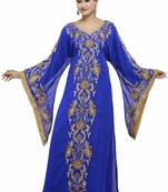 Royal blue Beautiful Moroccan Islamic Wedding Gown Party Wear Gown For Women