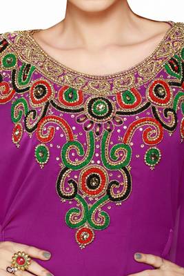Purple Eid Kaftan Dress Moroccan Kaftan Dress 3